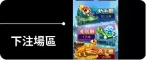 RG娛樂城下注場區與遊戲投注入口位置