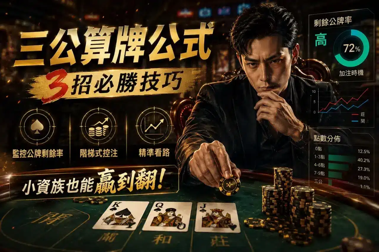 三公算牌公式3招技巧與公牌剩餘率數據分析