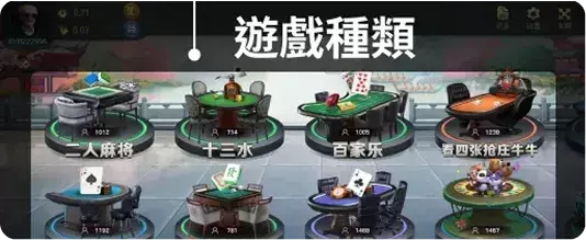 RG娛樂城遊戲分類列表介面