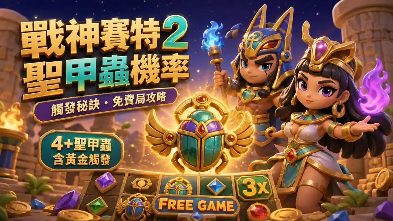 戰神賽特2聖甲蟲機率與免費遊戲觸發秘訣圖卡